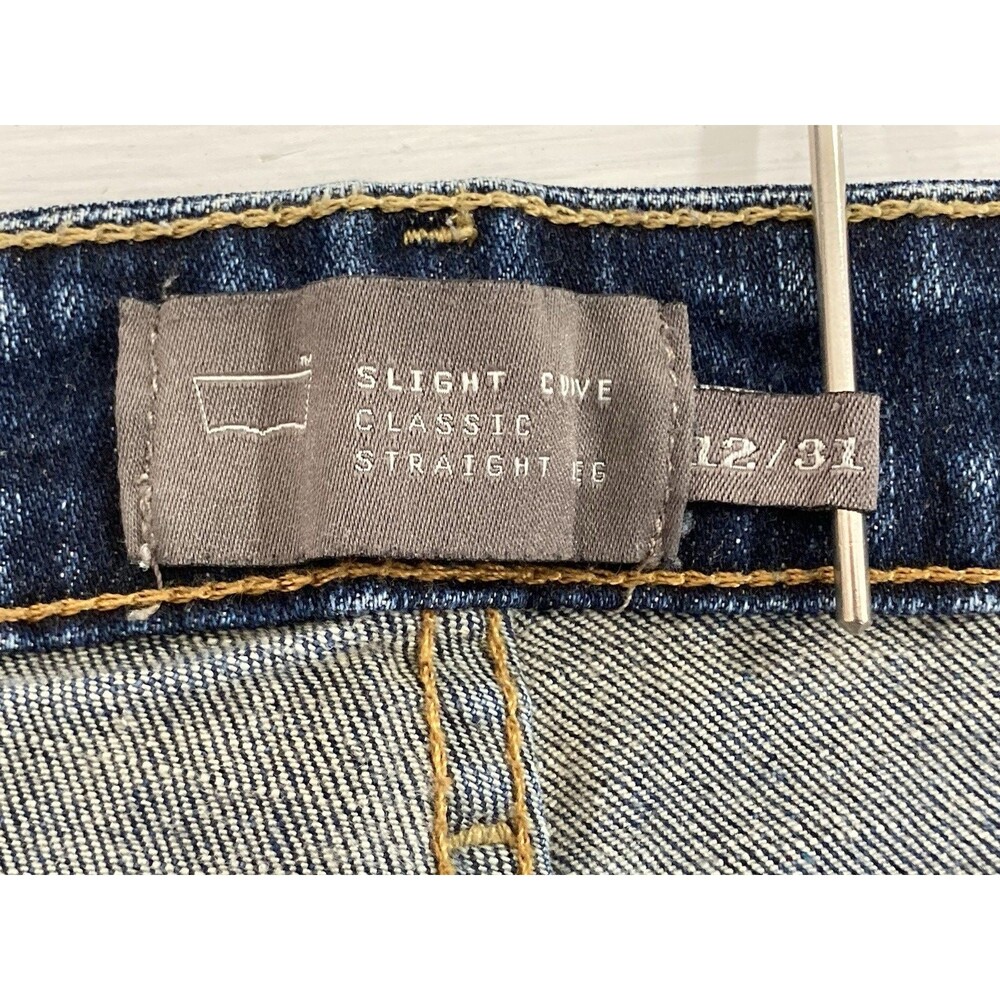 Levi's Slight Curve Jeans Women's 12 M Blue Stretch Straight Leg Denim Casual - Picture 6 of 11